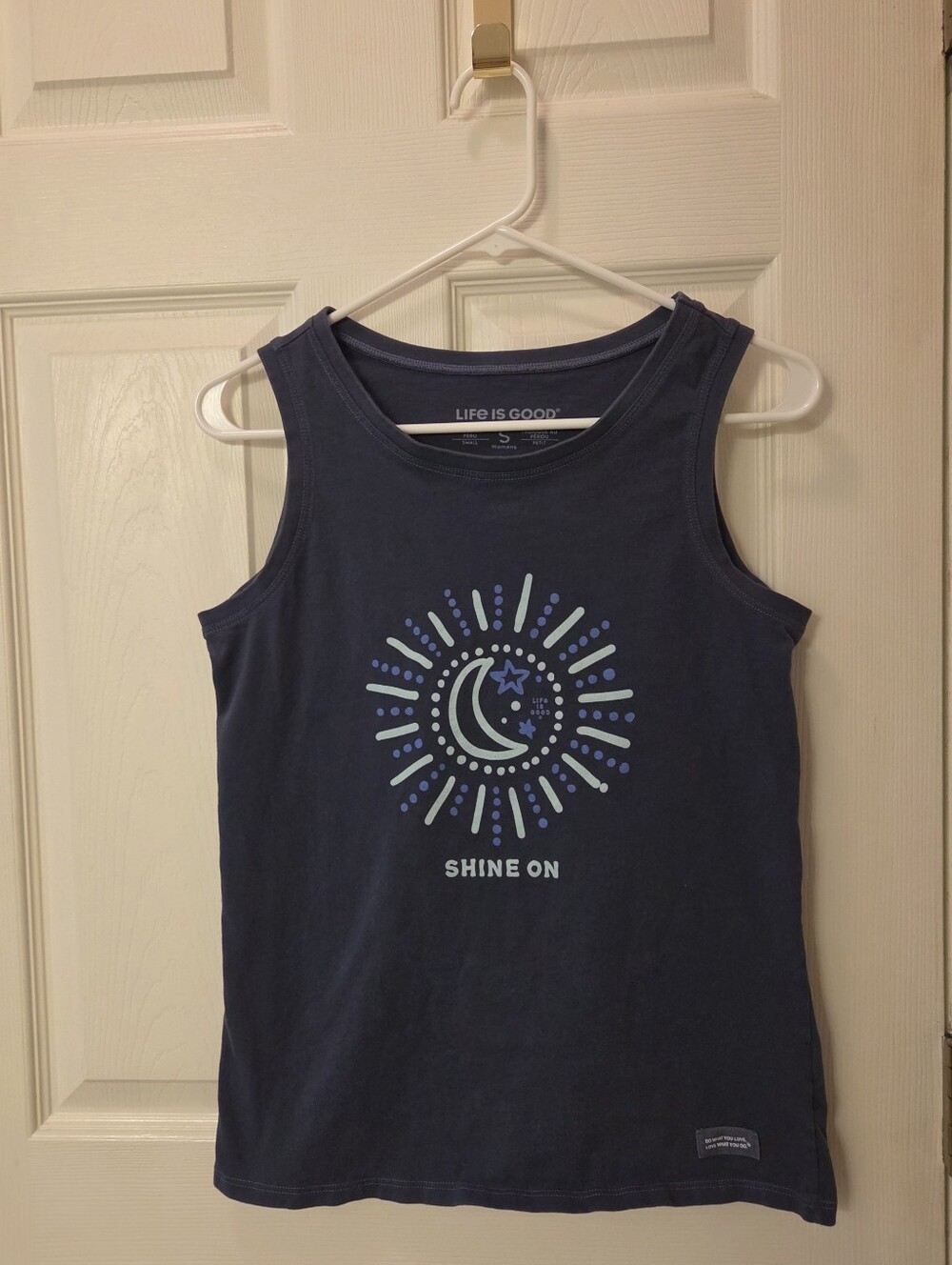 Life Is Good Navy Moon & Stars Graphic Tank